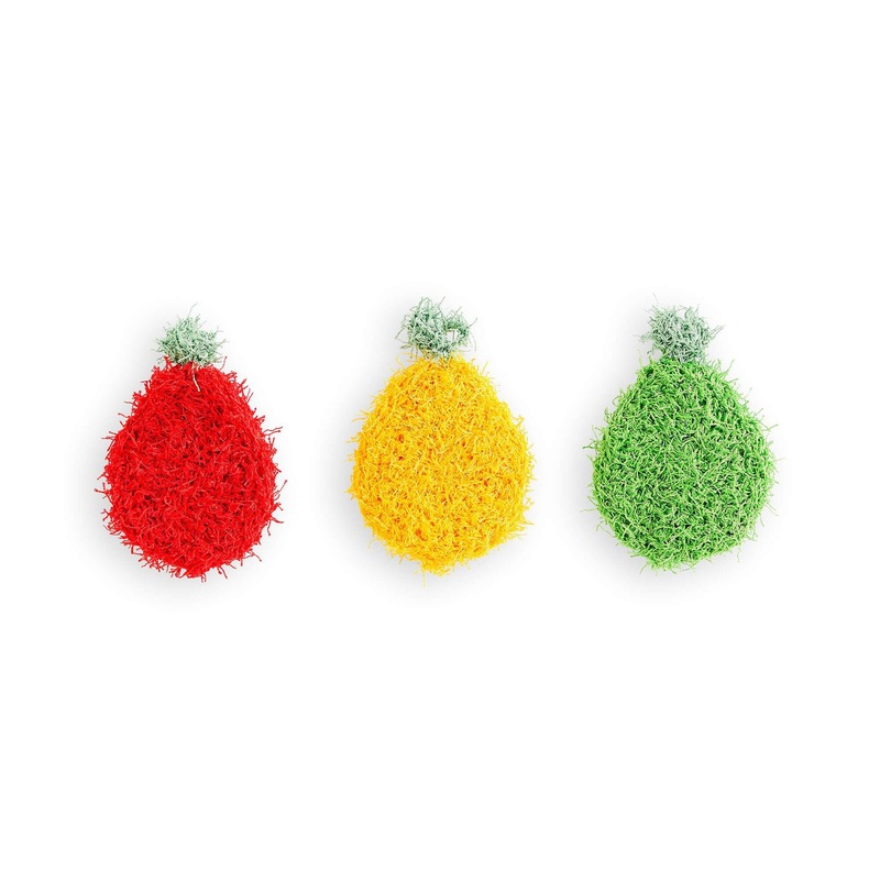 Red Heart Juicy Pear Crochet Dish Scrubby