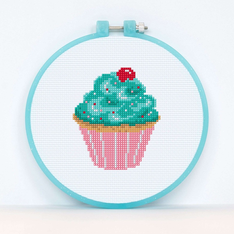 Anchor Embroidery Cupcake Cross Stitch Design
