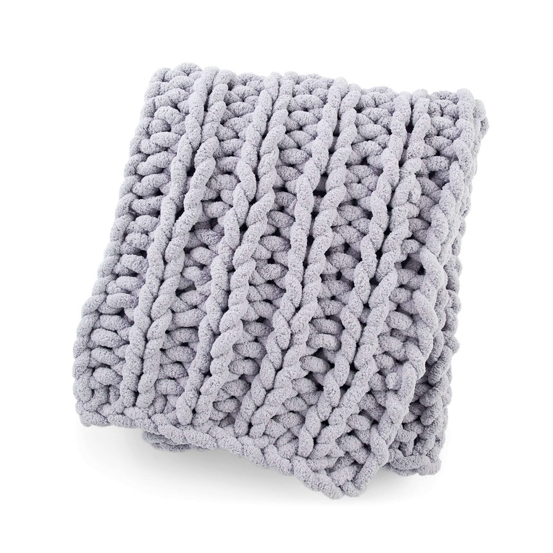Bernat Big Rib Table Knit Blanket