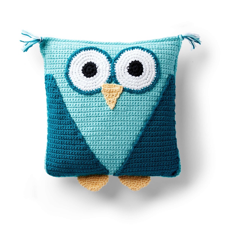 Red Heart Crochet Owl Pillow|Single Size
