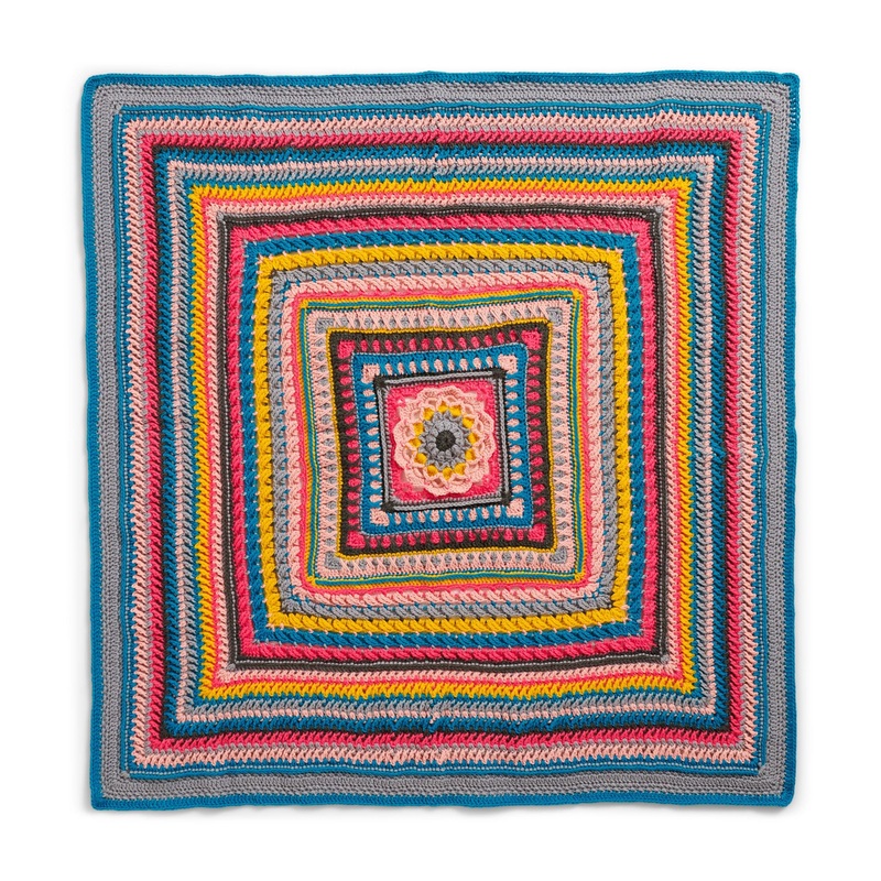 Red Heart Crochet Study of Determination Afghan