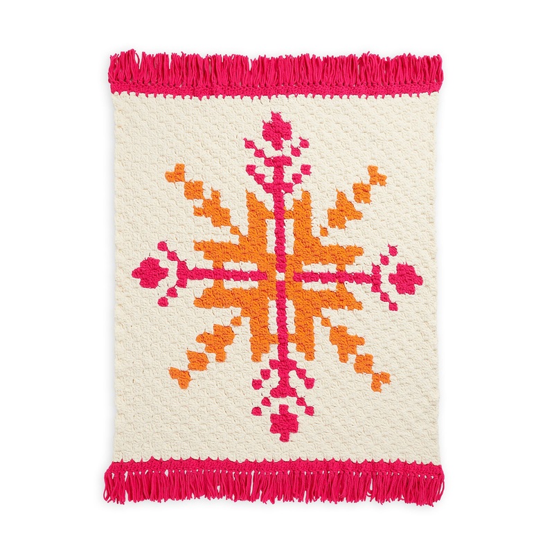 Bernat C2C Happy Snowflake Crochet Blanket