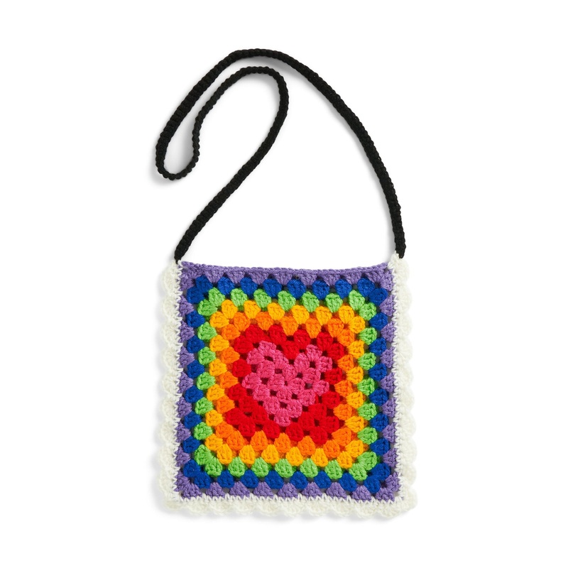 Red Heart Crochet Rainbow Love Pouch
