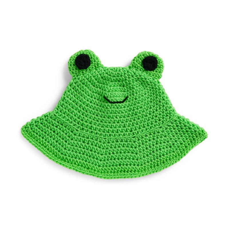 Red Heart Froggie Crochet Bucket Hat