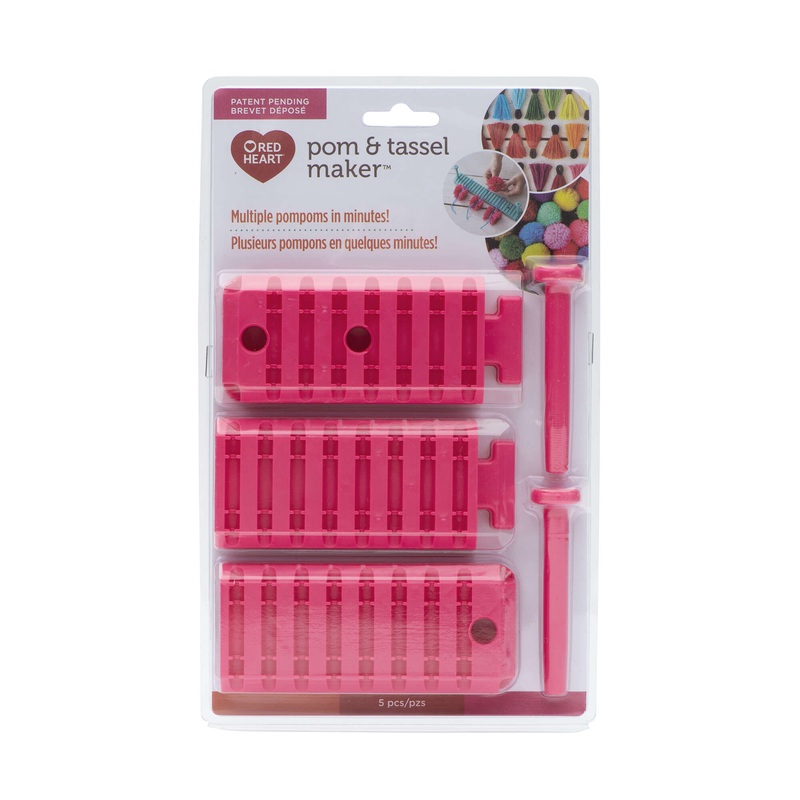 Red Heart Pom & Tassel Maker|Pink|Red|Teal