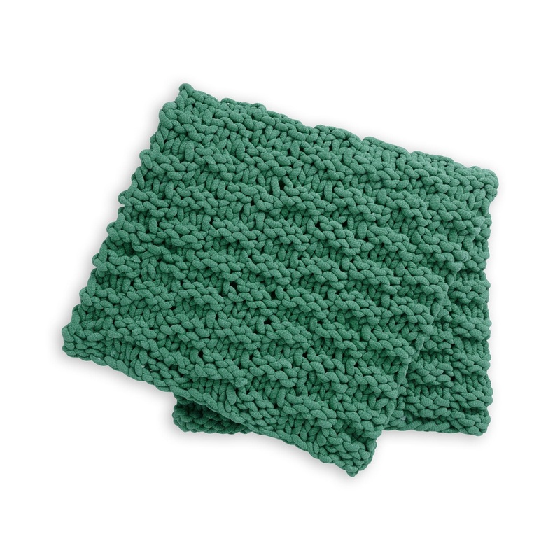 Bernat Big Plush Basketweave Knit Blanket