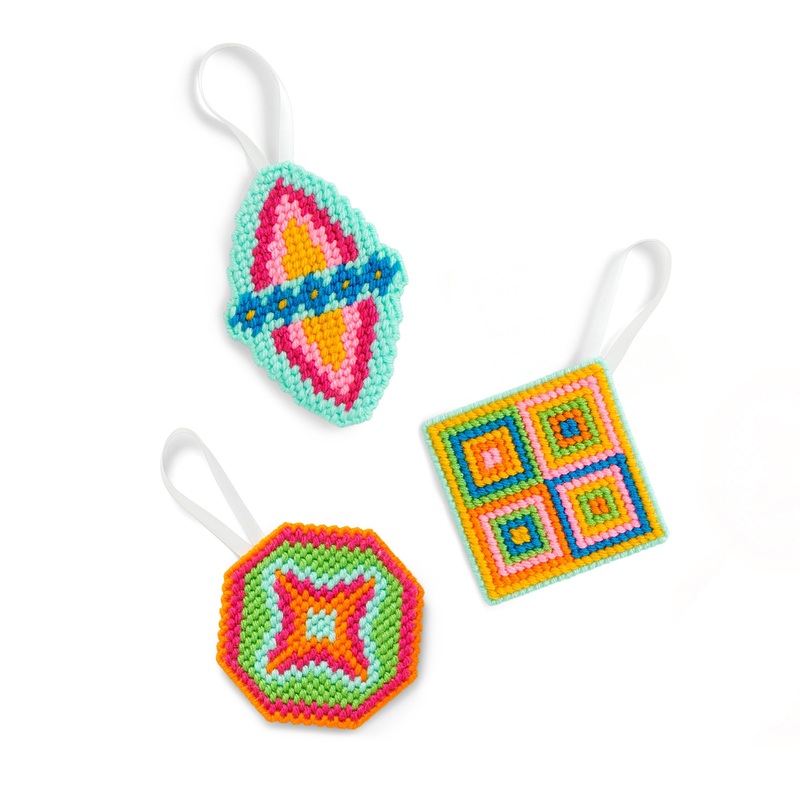 Red Heart Craft Plastic Canvas Needlepoint Ornaments