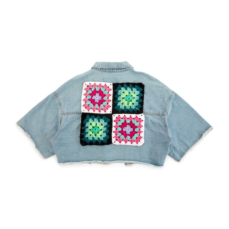 Red Heart Crochet Granny Back Patch