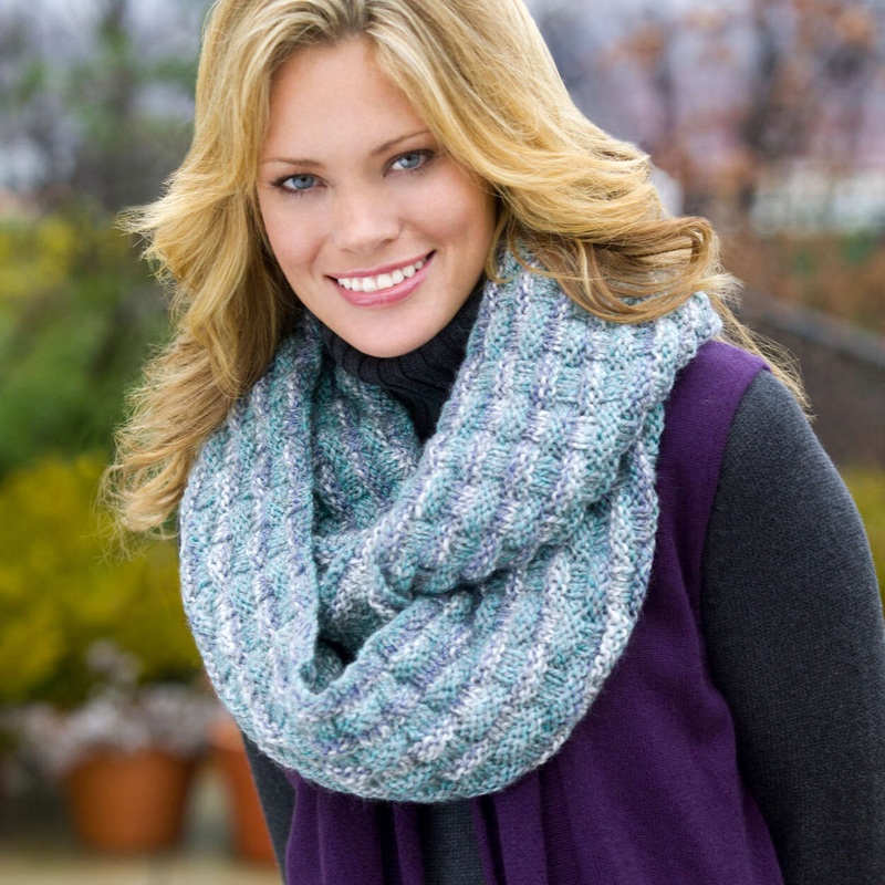 Red Heart Infinity Knit Scarf|Default Title
