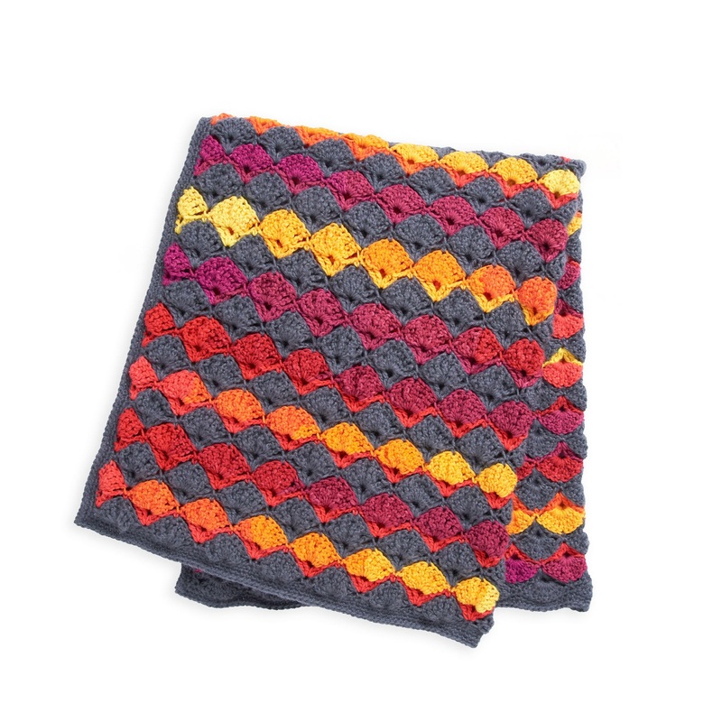 Red Heart Pixel Perfect Crochet Afghan