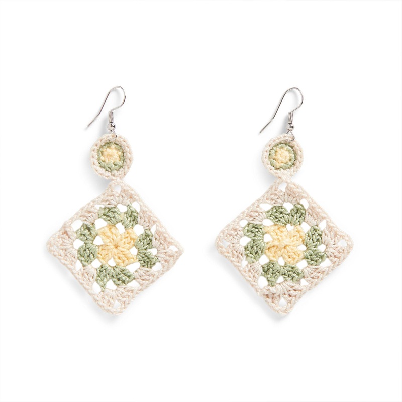 Aunt Lydias Crochet Granny Square Earrings