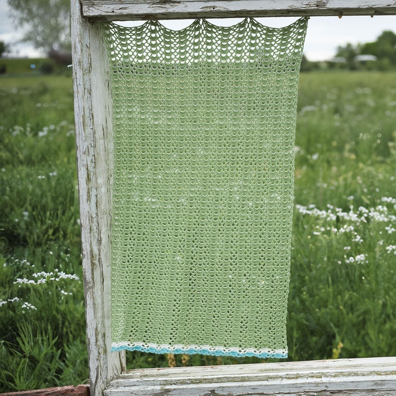 Aunt Lydias Crochet Shell Stitch Curtain Panel