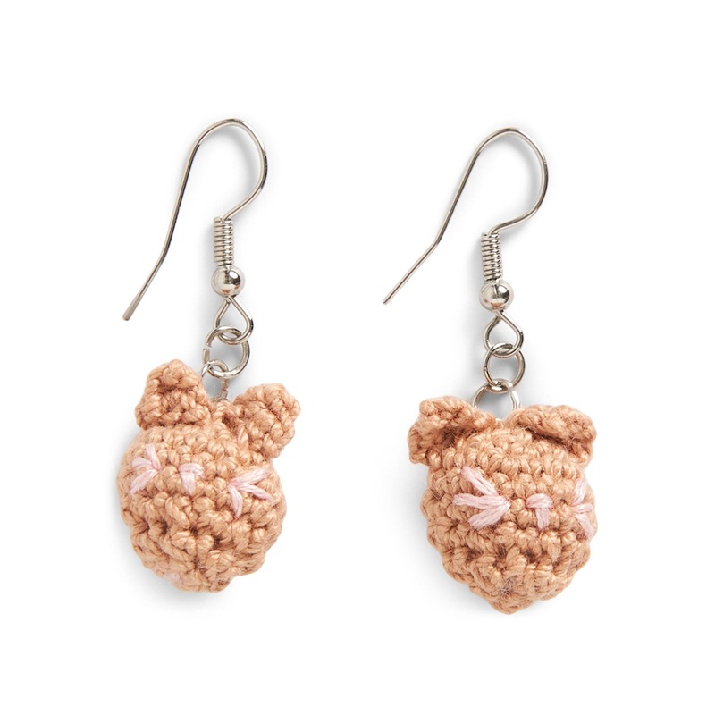 Aunt Lydias Crochet Tiny Cat Earrings