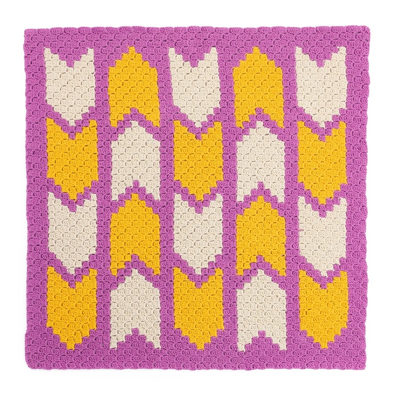 Bernat C2C Crochet Geo Arrow Blanket