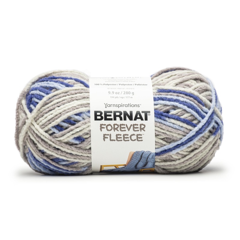 Bernat Forever Fleece Yarn|Nephrite|Jacaranda|Poppy|Deep Sea|Banana Pie|Rose Garden|Sea Storm