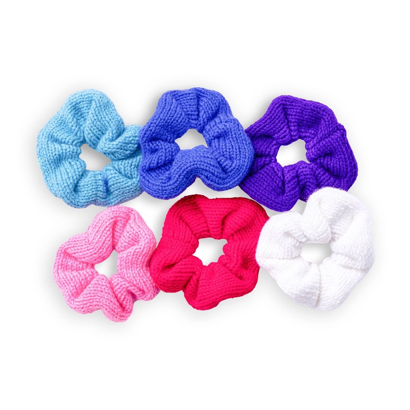 Red Heart Bright Spot Knit Scrunchie