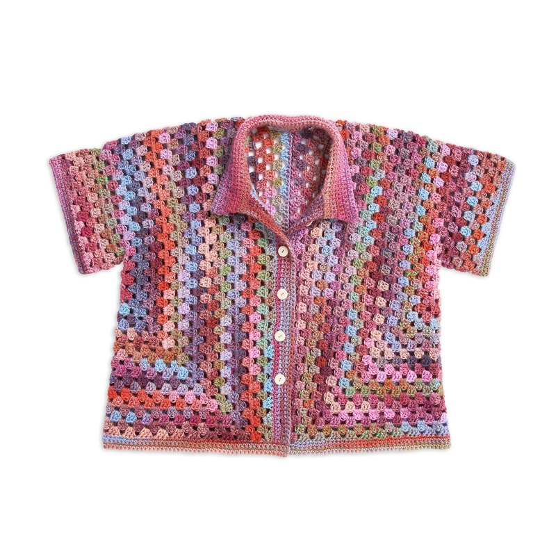 Red Heart Crochet Granny Cabana Shirt