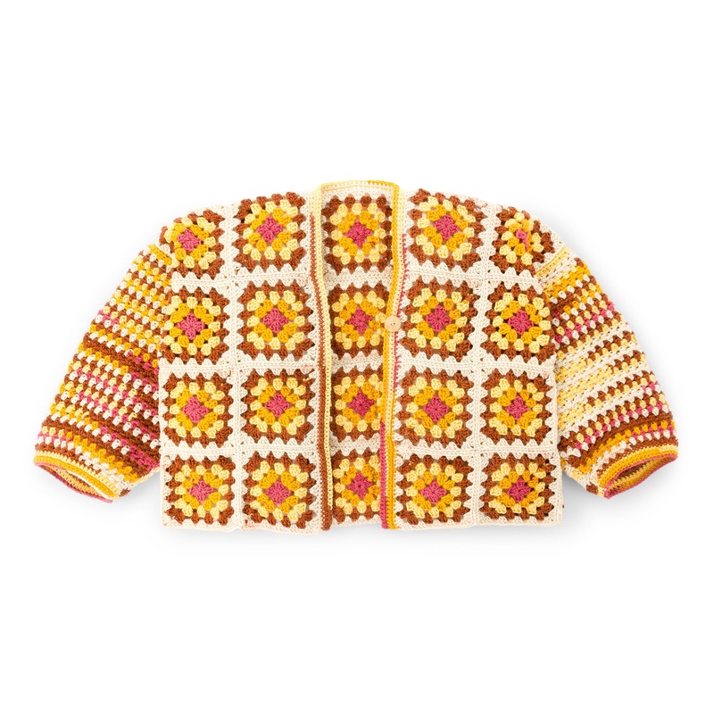 Red Heart Crochet Granny Cardigan