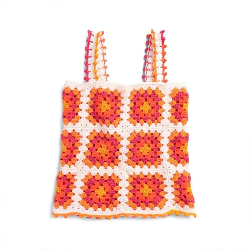 Red Heart Crochet Granny Picot Edged Tank