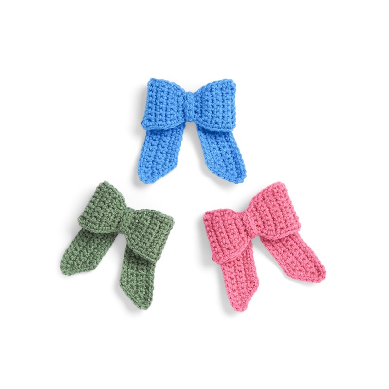 Red Heart Crochet Put a Bow On It Hair Clip