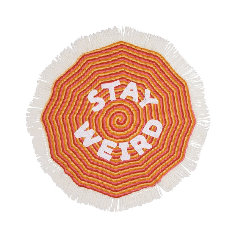 Red Heart Crochet Stay Weird Blanket