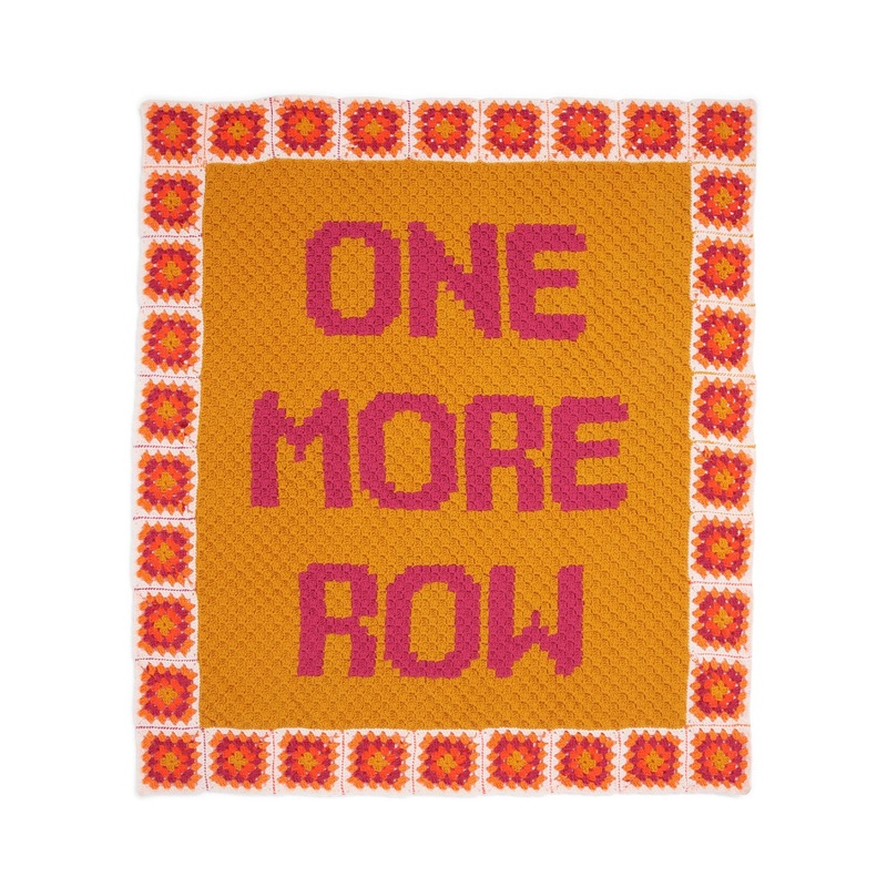 Red Heart One More Row Crochet Blanket