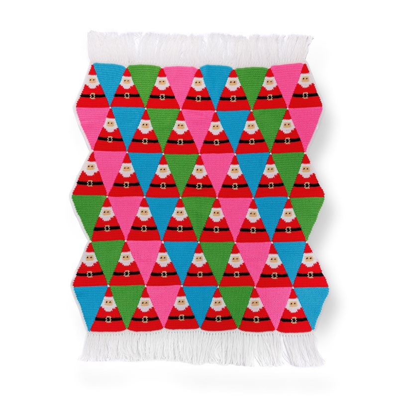 Red Heart Santa’s Coming to Town Crochet Blanket