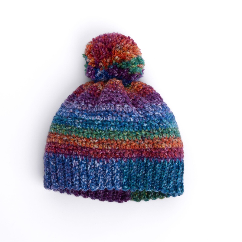Red Heart Crochet Color Bits Hat