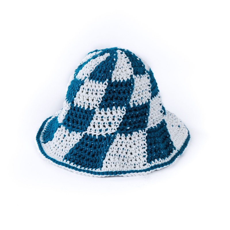 Red Heart Crochet Glow-y Checkerboard Hat