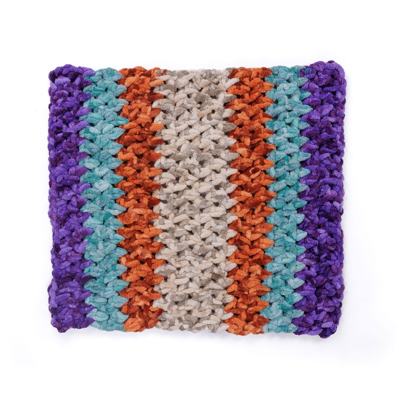 Bernat Bands of Color Crochet Blanket