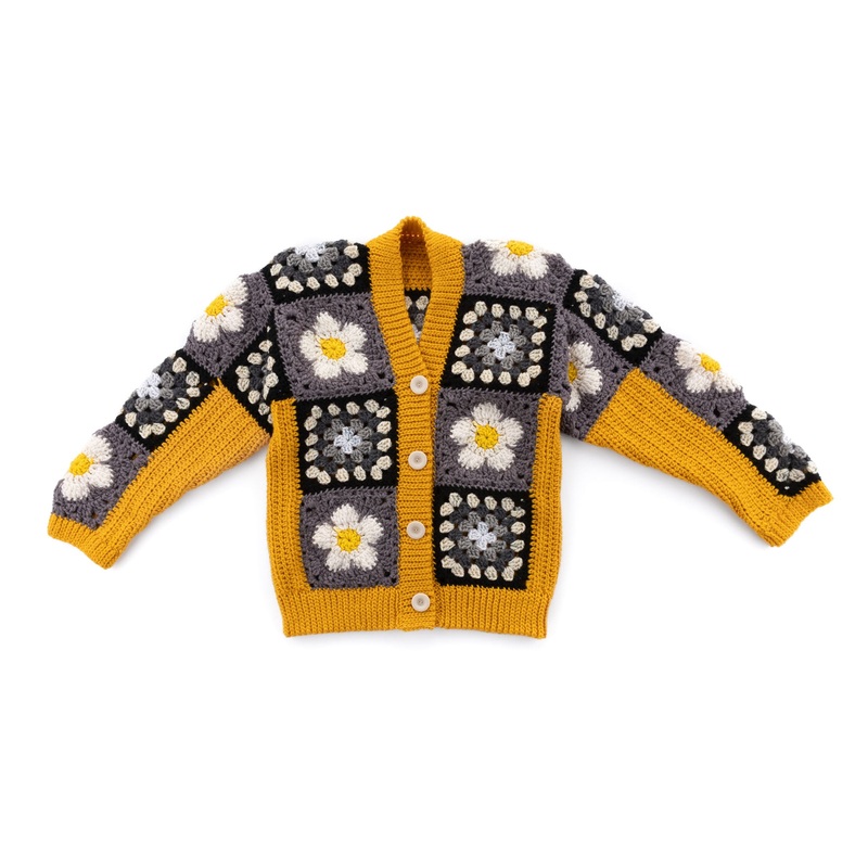 Red Heart Crochet Patchwork Jacket