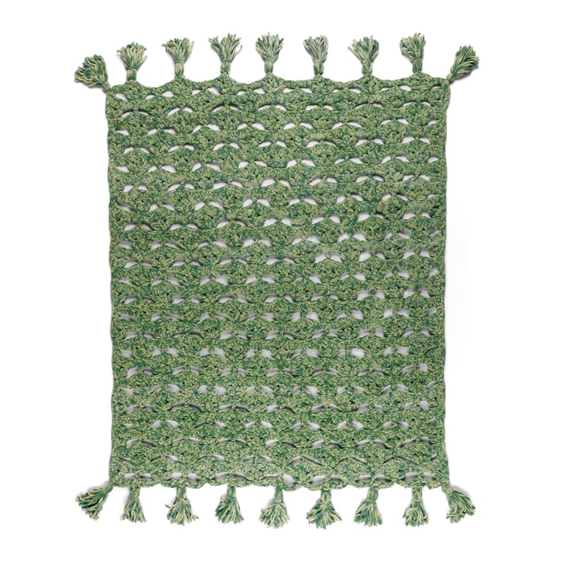 Bernat Budding Leaves Crochet Blanket