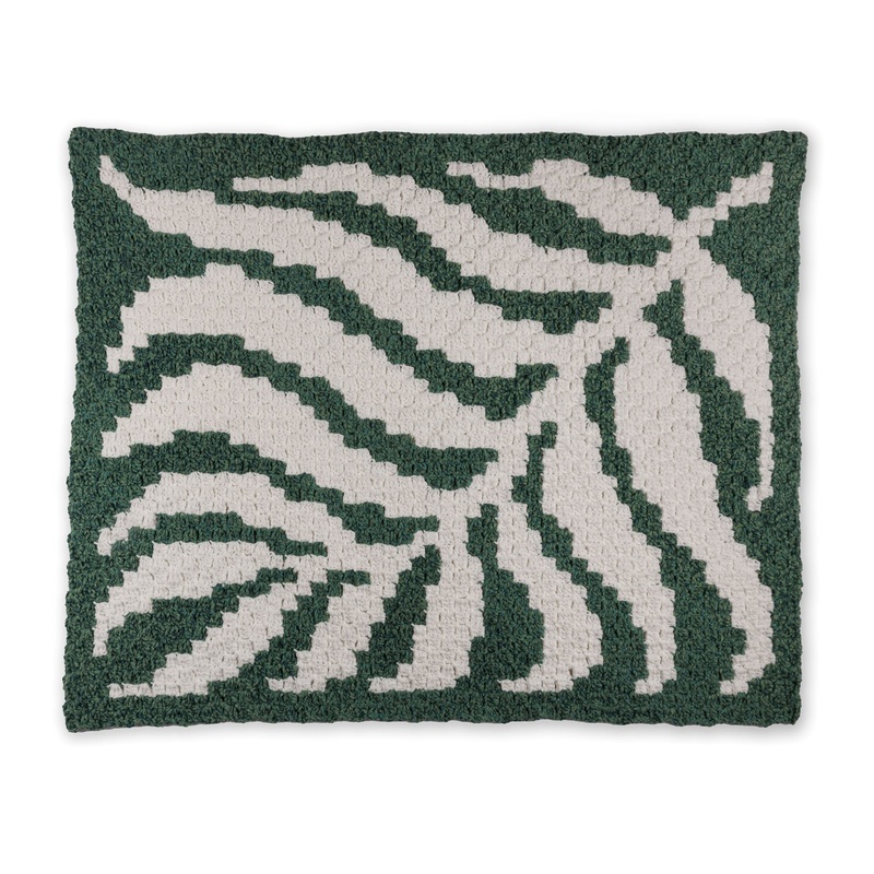 Bernat C2C Crochet Fern Frond Blanket