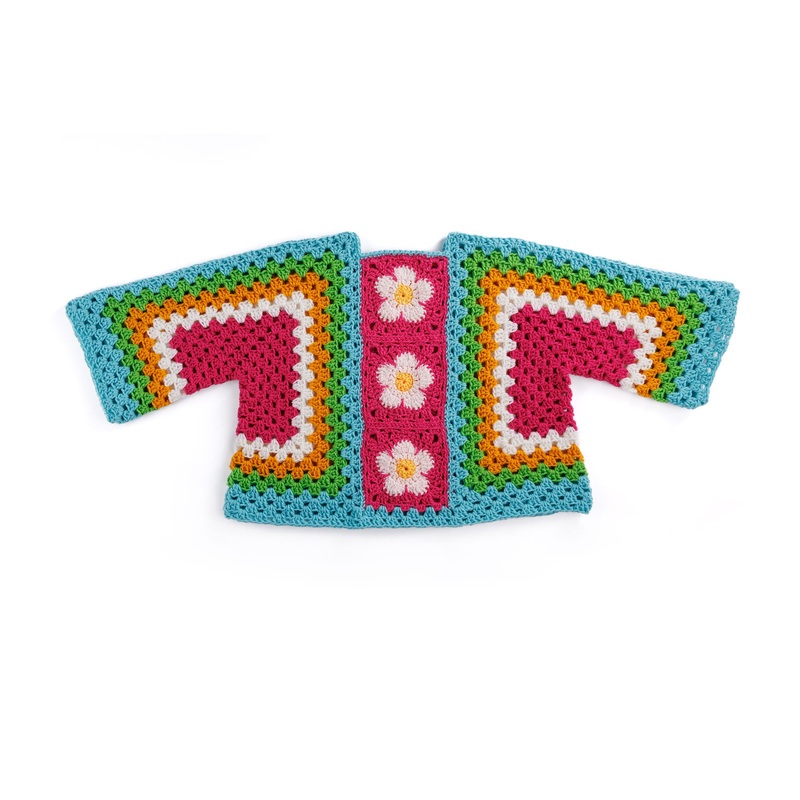Red Heart Blooming Hexi Crochet Pullover