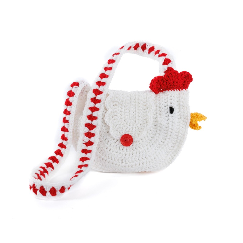 Red Heart Crochet Chicken Bag|Single Size