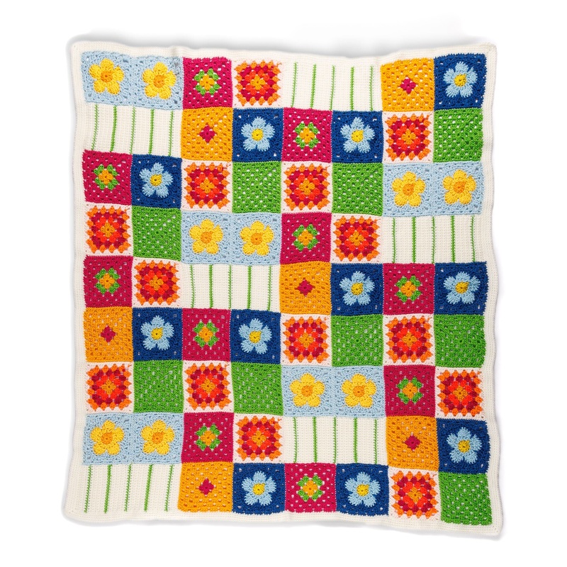 Red Heart Crochet Garden Patch Blanket