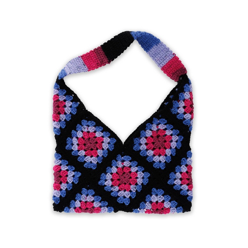 Red Heart Crochet Granny Square Serenity Bag