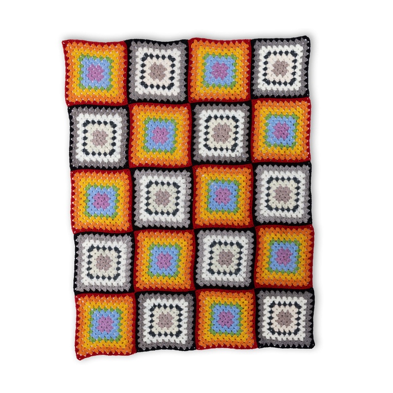 Red Heart Crochet Groovy Granny Blanket