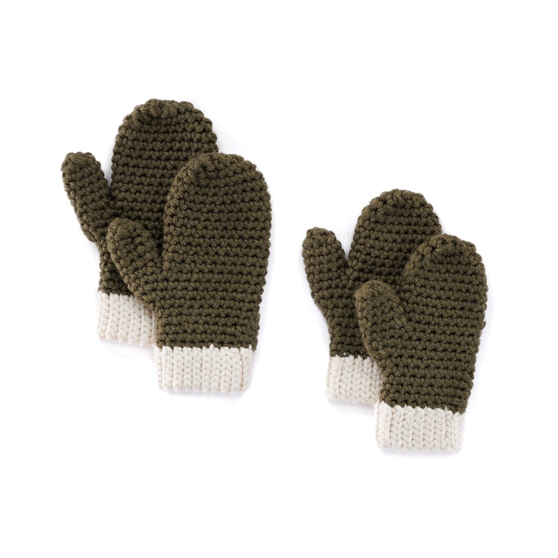 Red Heart Crochet Mittens|M|L