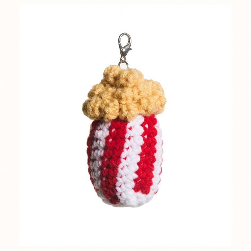 Red Heart Going to the Movies Crochet Bag Charm
