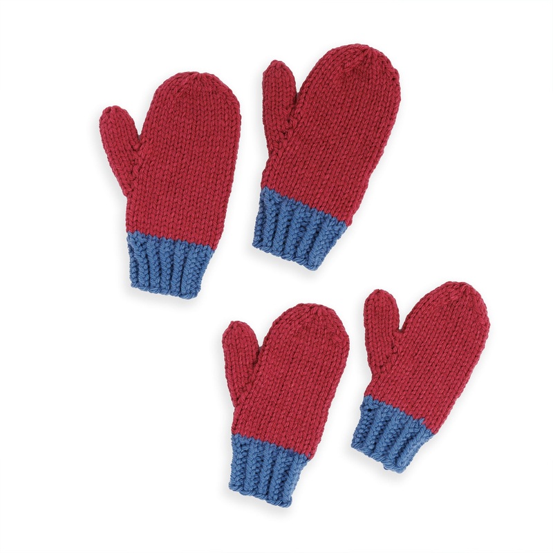 Red Heart Knit Bold Mittens|Medium|Large