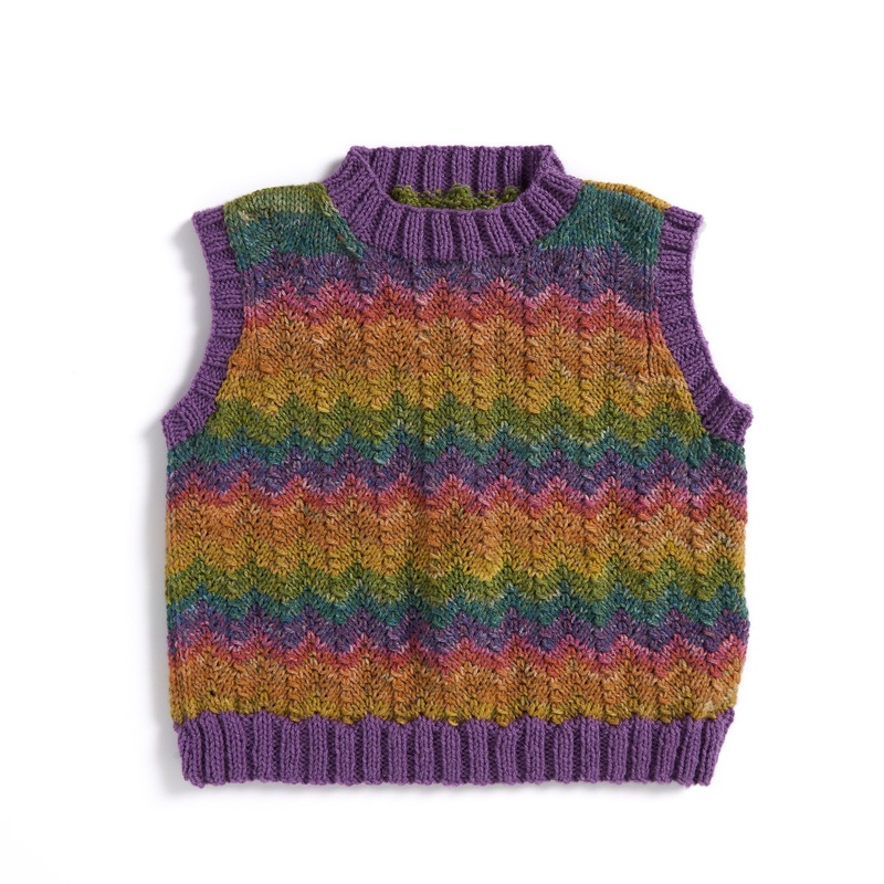 Red Heart Knit Ziggy Vest|XS-5XL