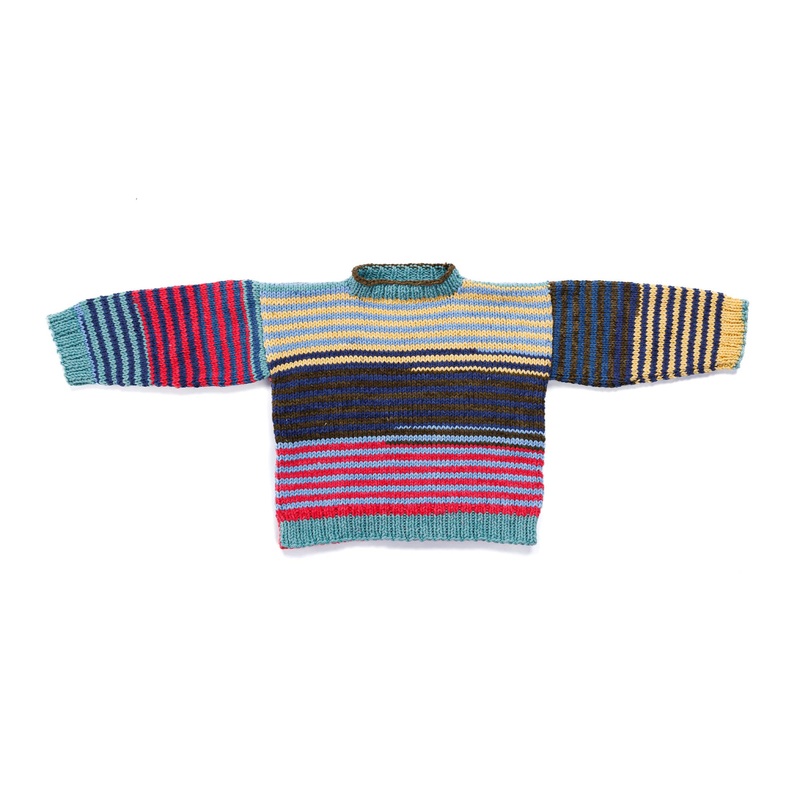 Red Heart Stripes for Beginner Knit Pullover