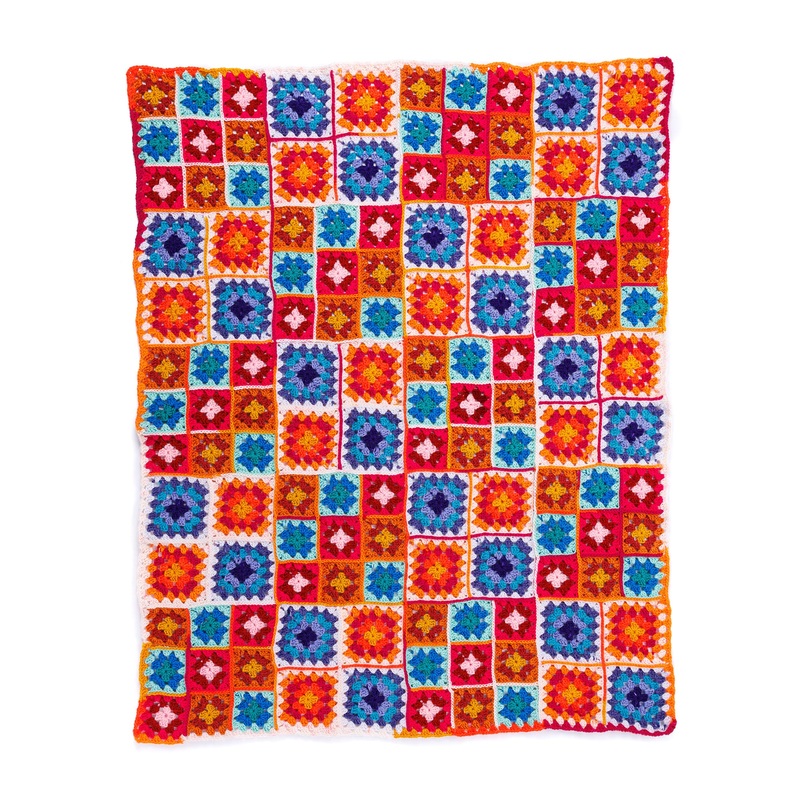 Red Heart Zippy Stripes Crochet Blanket