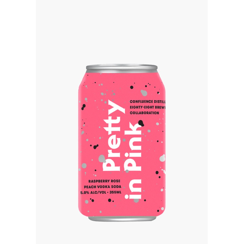 Eighty-Eight Brewing ‘Pretty in Pink’ Vodka Soda – 4 x 355ML