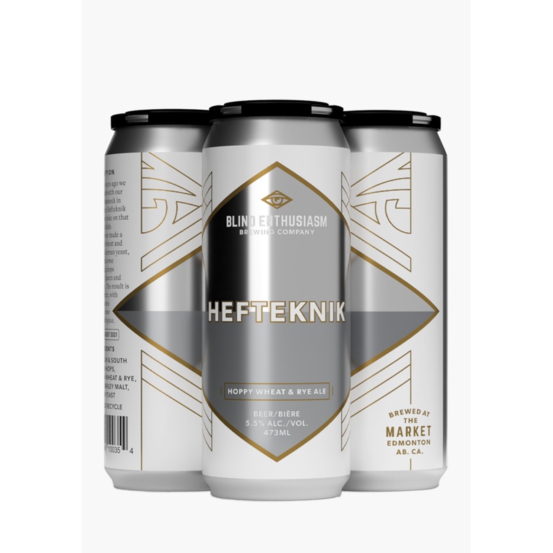 Blind Enthusiasm ‘Hefteknik’ Rye Wheat Beer – 4 x 473ML