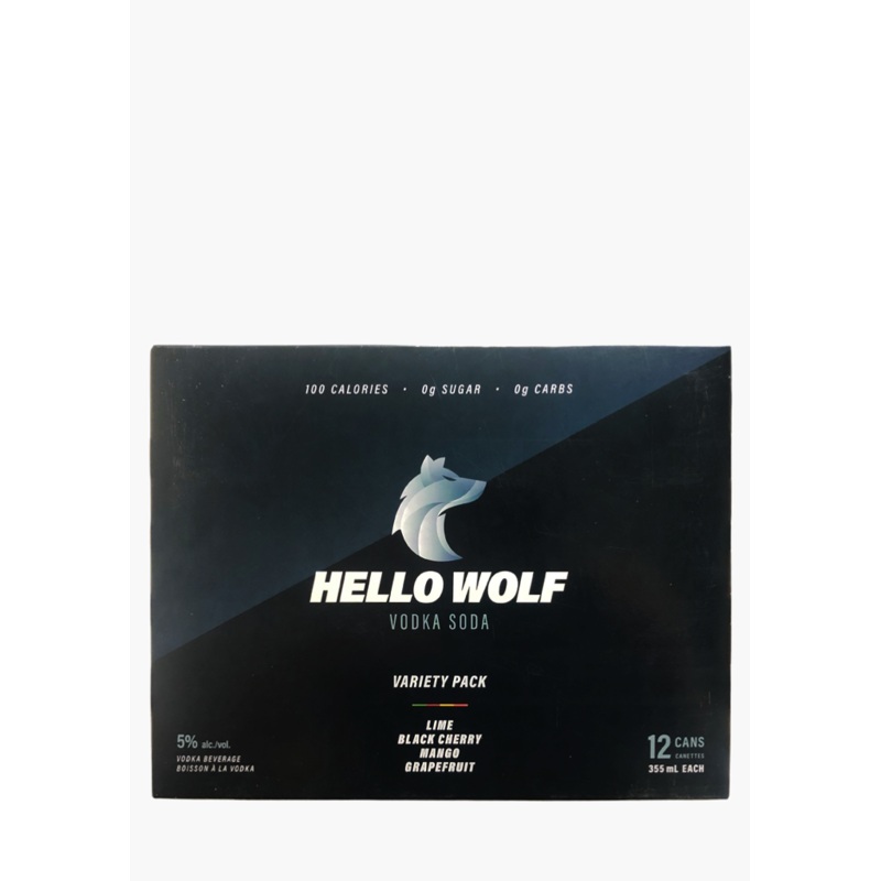 Hello Wolf Vodka Soda Variety Pack – 12 x 355ML