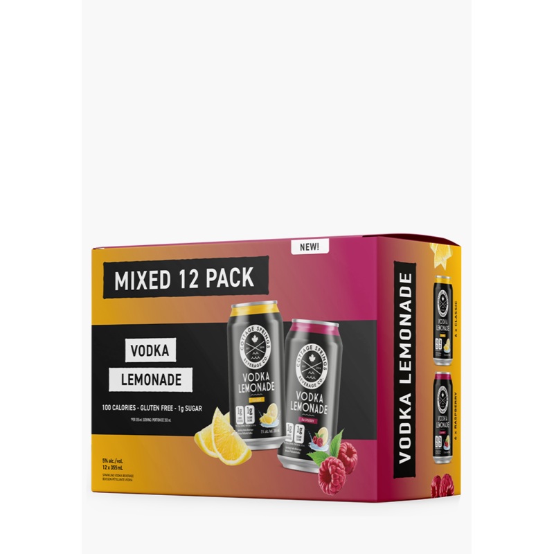 Cottage Springs Vodka Lemonade Mixed Pack – 12 X 355ML