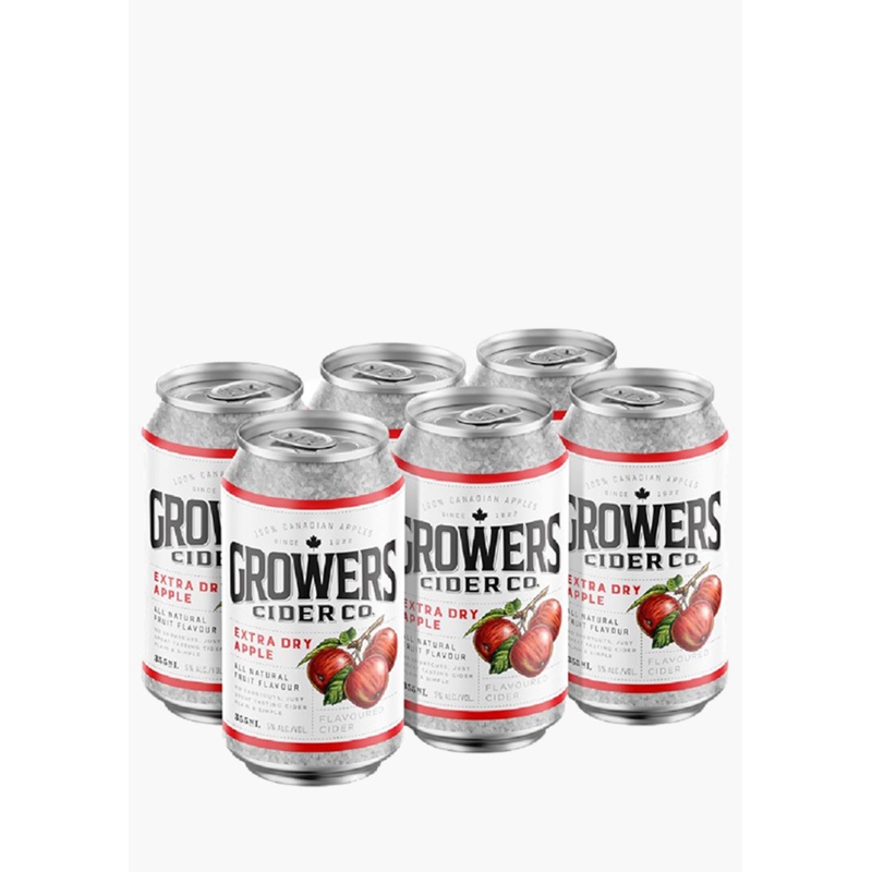Growers ‘Extra Dry’ Apple Cider – 6 x 355ML