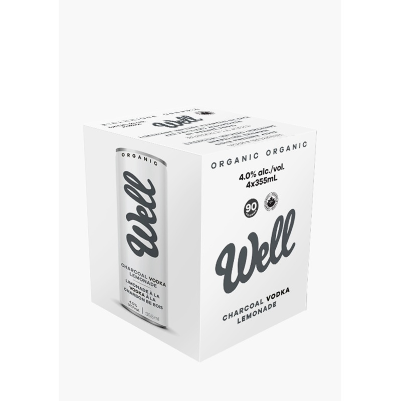 Well Juice Charcoal Vodka Lemonade  – 4 X 355ML
